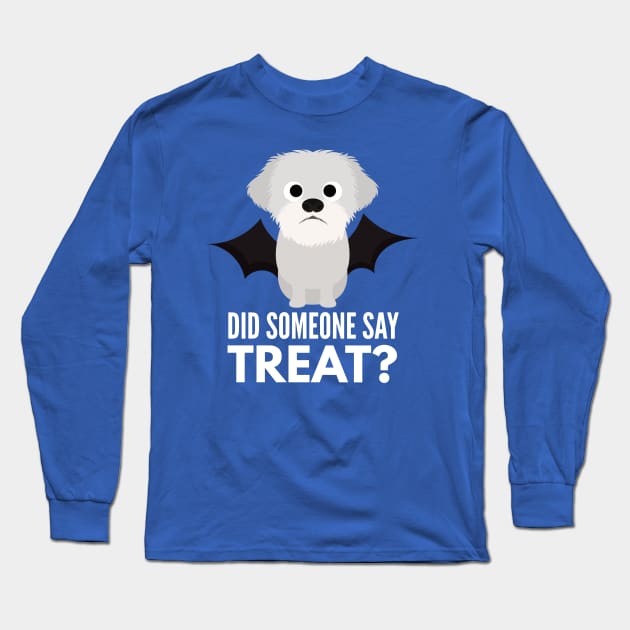 Coton de Tulear Halloween Trick or Treat Long Sleeve T-Shirt by DoggyStyles